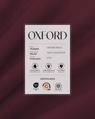 Wasserdichtes Oxford-Stoff 600D PU*2 (048) Bordeaux