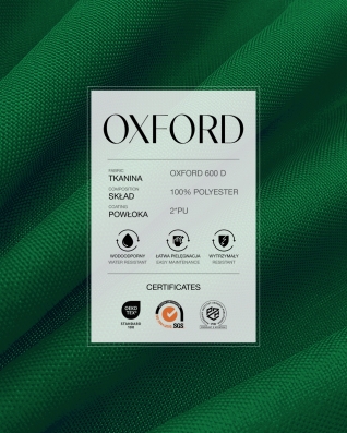 Tkanina wodoodporna Oxford 600D PU*2 (084) zielona