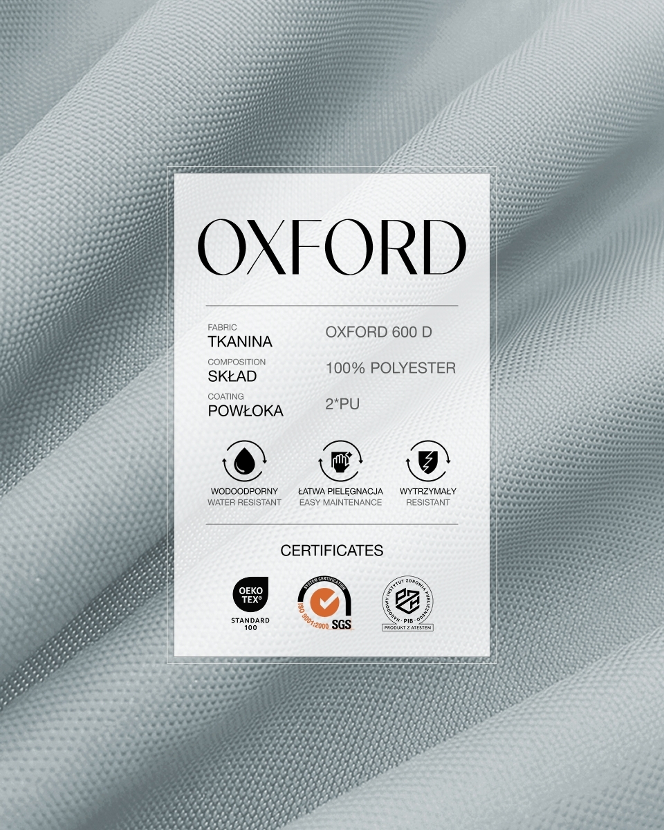 Waterproof Oxford Fabric 600D PU*2 (119) grey