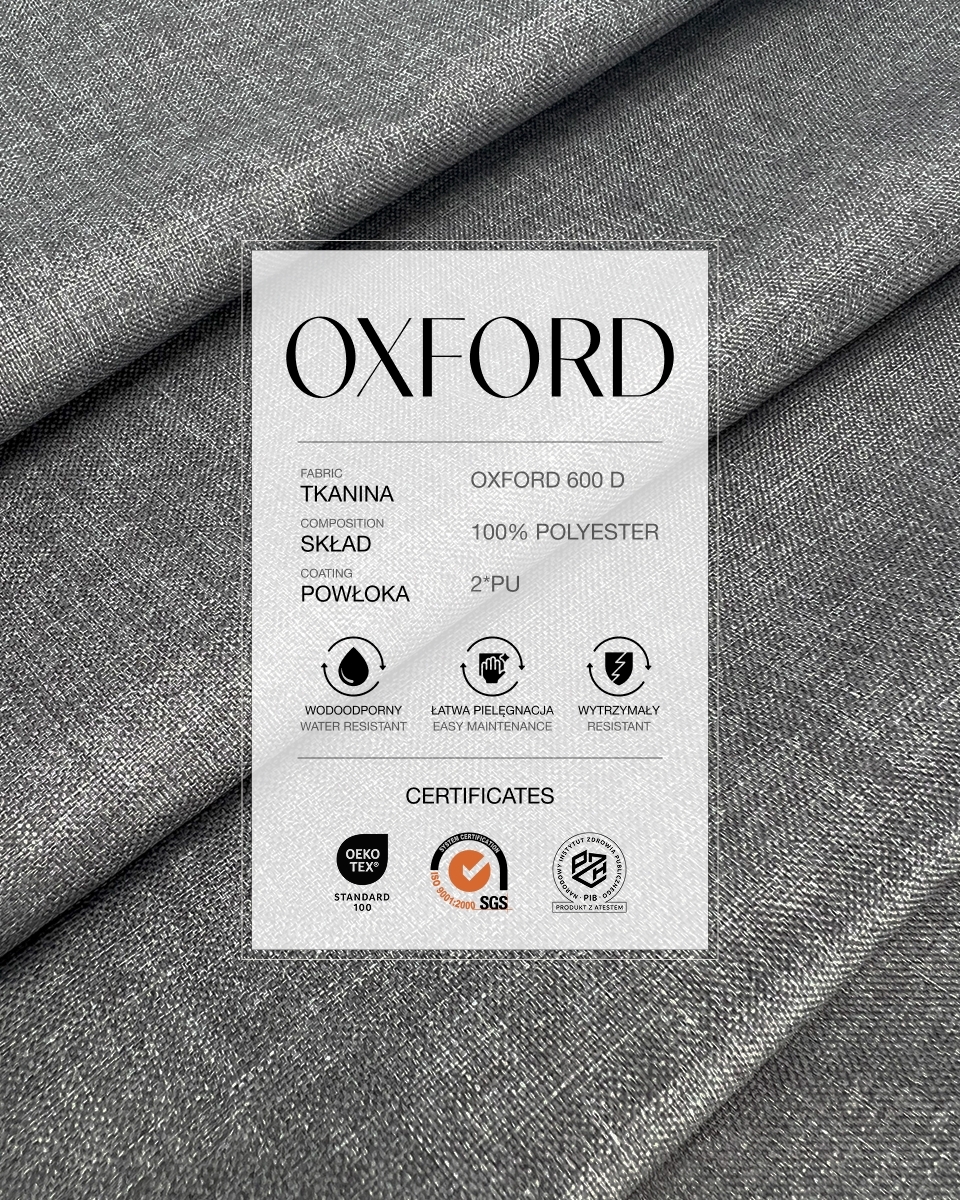 Waterproof Oxford Fabric 600D PU*2 (134) grey two-tone Waterproof Oxford Fabric 600D PU*2 (134) grey two-tone