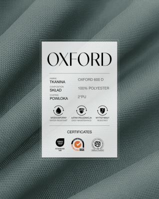 Waterproof Oxford Fabric 600D PU*2 (134) grey