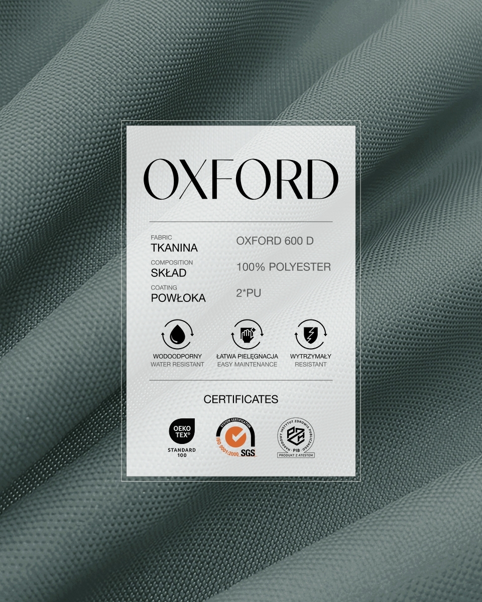 Wasserdichtes Oxford-Stoff 600D PU*2 (134) Grau