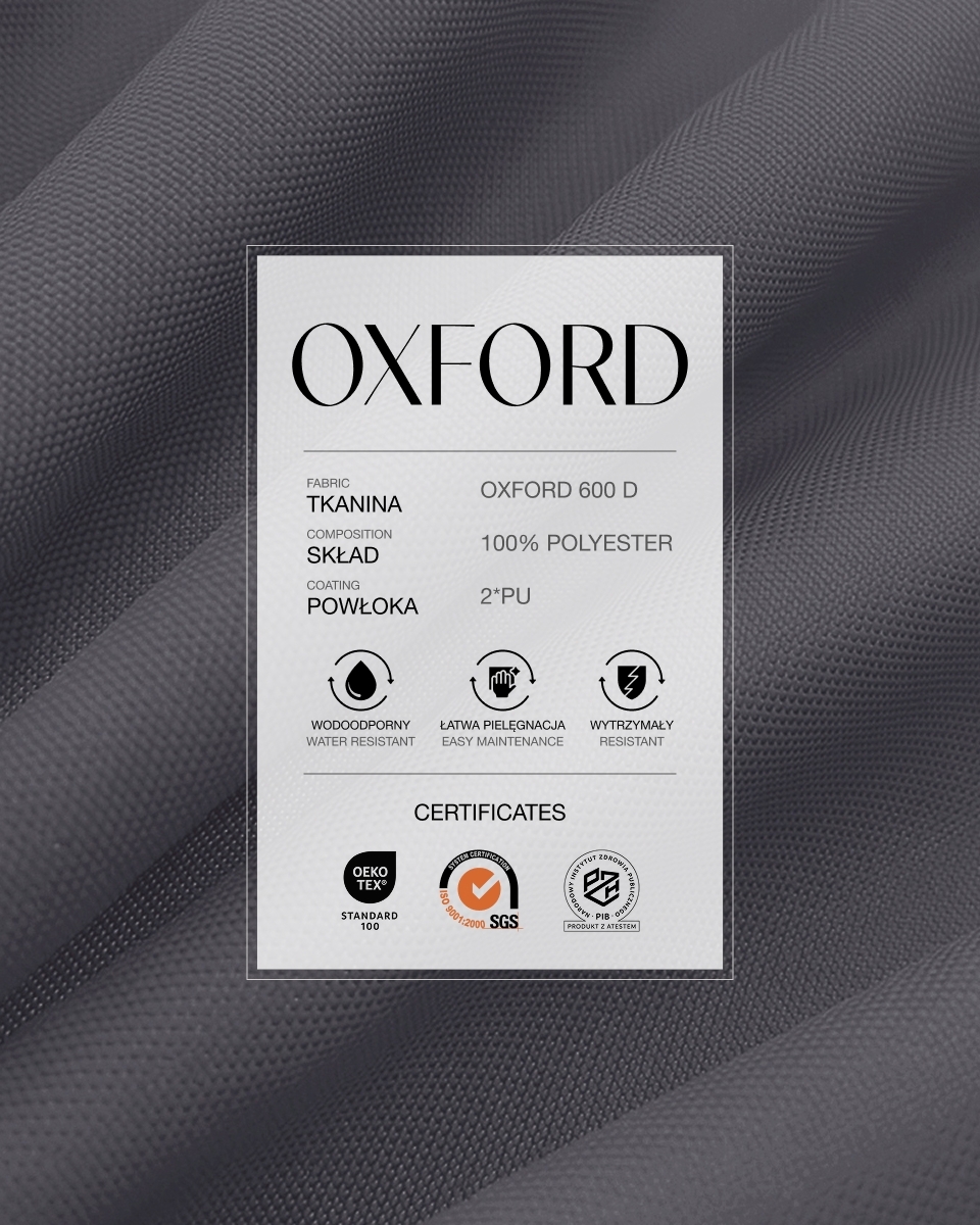 Wasserdichtes Oxford-Stoff 600D PU*2 (155) Grau