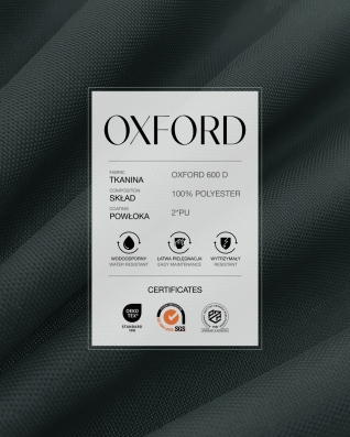 Waterproof Oxford Fabric 600D PU*2 (156) dark grey
