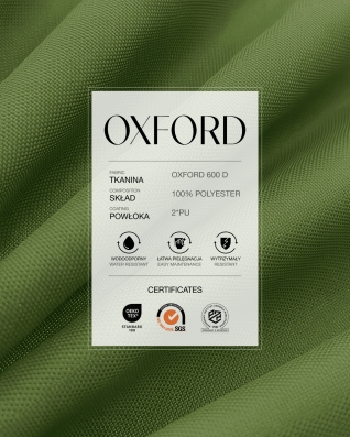 Полиэфирная ткань Oxford 600D PU*2 водонепроницаемая (170) оливково-зеленая