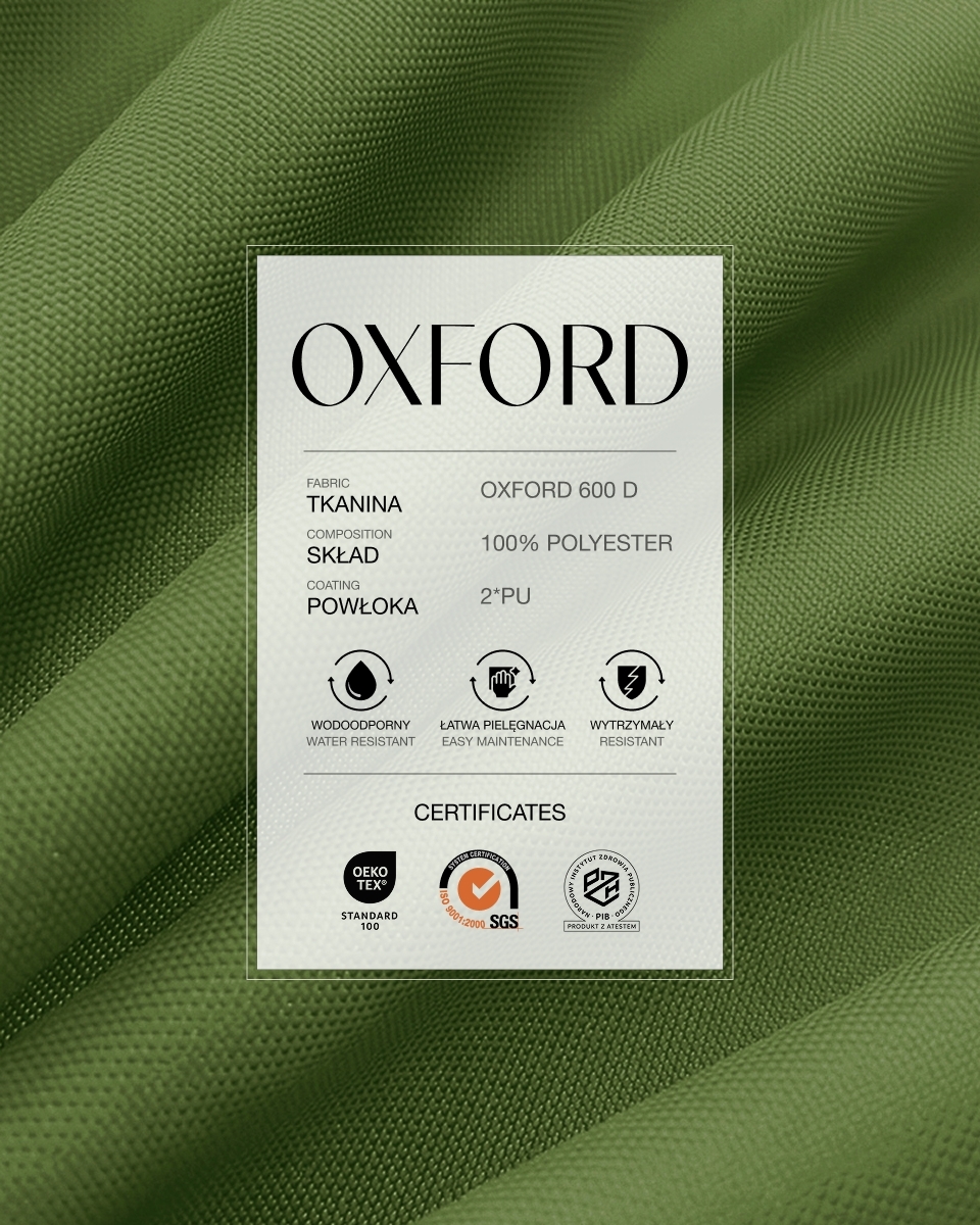 Полиэфирная ткань Oxford 600D PU*2 водонепроницаемая (170) оливково-зеленая