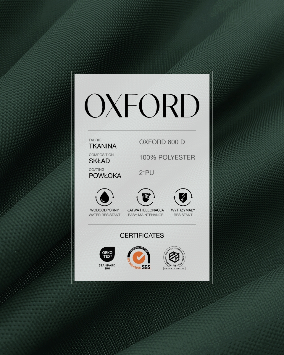 Wasserdichtes Oxford-Stoff 600D PU*2 (182) Dunkelgrau