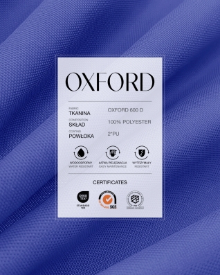 Tkanina wodoodporna Oxford 600D PU*2 (252) ultrafioletowa