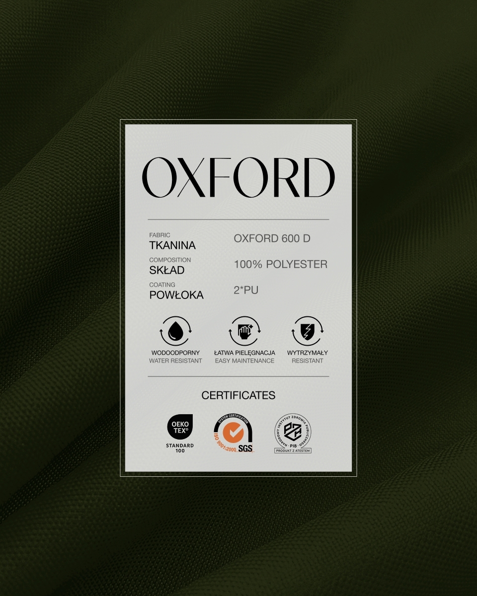 Полиэфирная ткань Oxford 600D PU*2 водонепроницаемая (305) оливково-зеленая