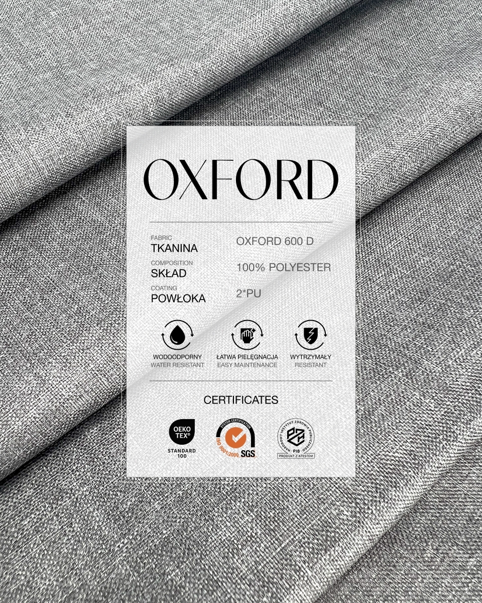 Водонепроницаемая ткань Oxford 600D PU*2 (336) светло-серый двухтон Водонепроницаемая ткань Oxford 600D PU*2 (336) светло-серый двухтон