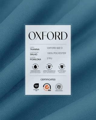 Wasserdichtes Oxford-Stoff 600D PU*2 (352) Blau
