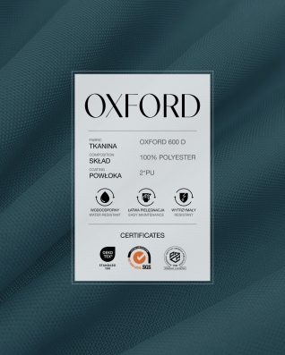 Водонепроницаемая полиэфирная ткань Oxford 600D PU*2 (398) темно-синий