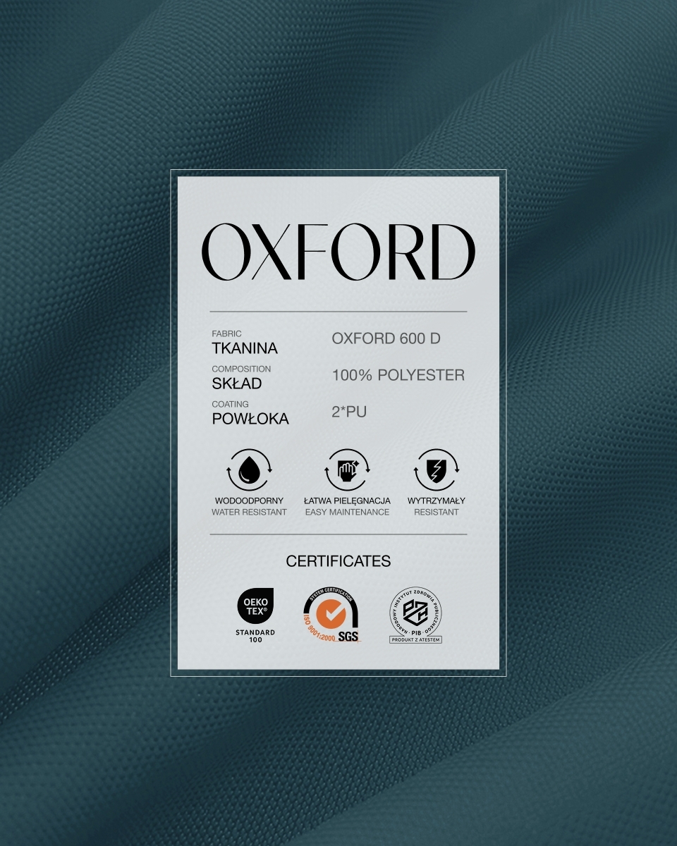 Tkanina wodoodporna Oxford 600D PU*2 (398) ciemnoniebieska