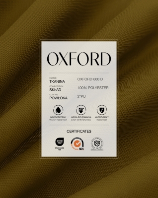 Wasserdichtes Oxford-Stoff 600D PU*2 (508) Hellrostbraun
