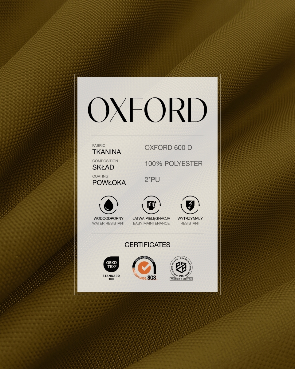 Tkanina poliestrowa Oxford 600D PU*2 wodoodporna (508) jasnoruda 5 mb