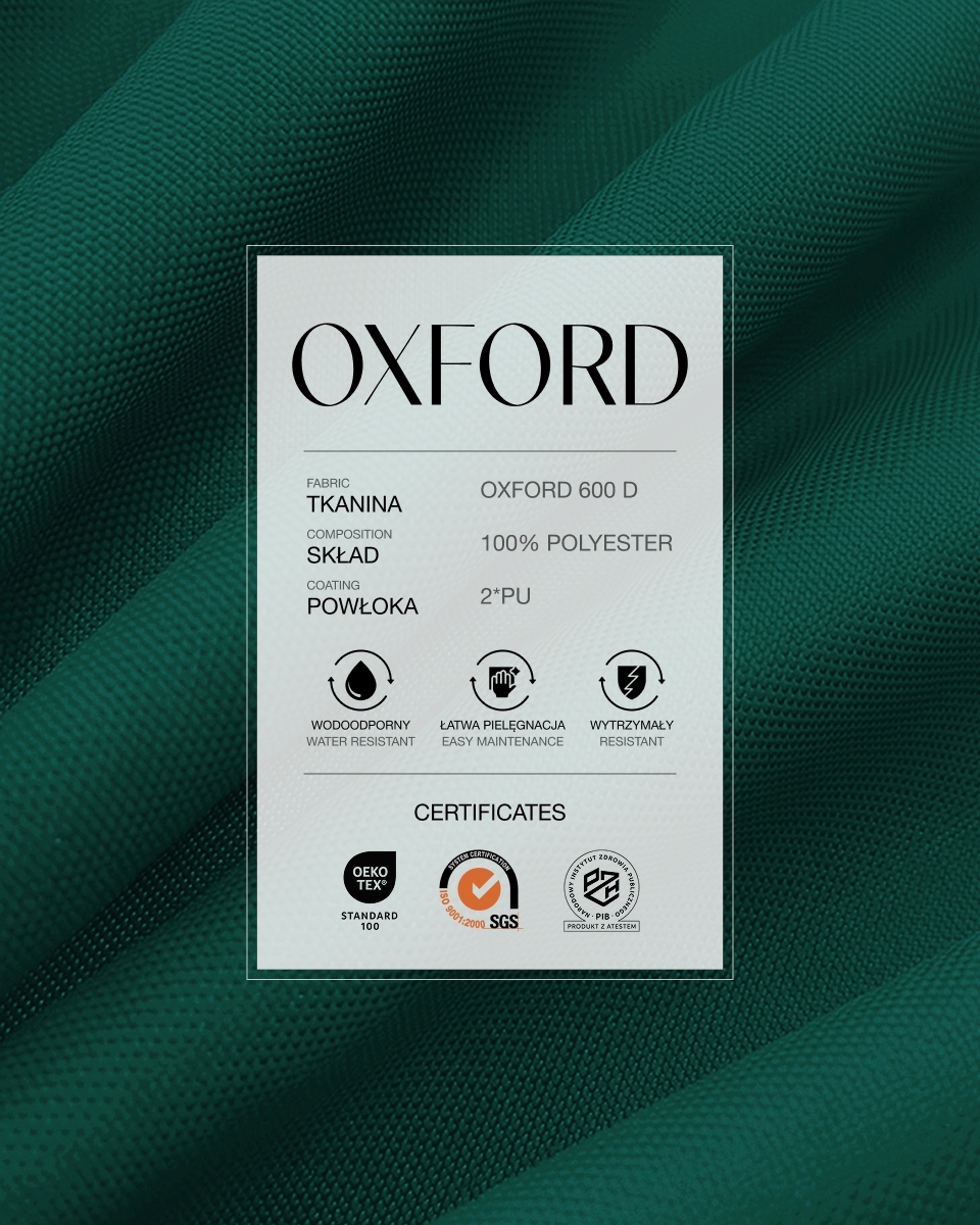 Tkanina poliestrowa Oxford 600D PU*2 wodoodporna (605) ciemnomorska 50 mb