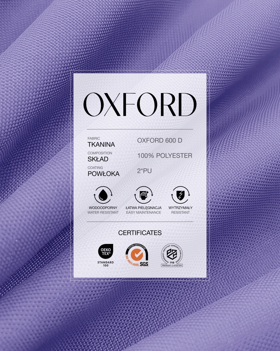 Waterproof Oxford Fabric 600D PU*2 (663) light purple