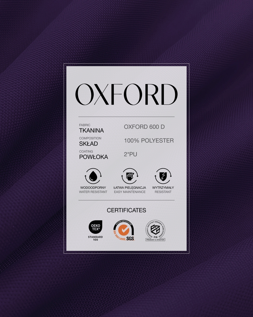 Tkanina wodoodporna Oxford 600D PU*2 (689) fioletowa