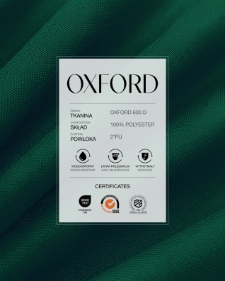 Tkanina wodoodporna Oxford 600D PU*2 (693) ciemnozielona