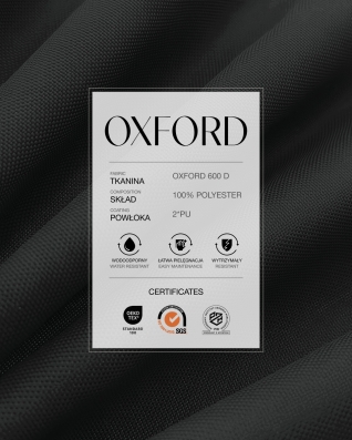 Wasserdichtes Oxford-Stoff 600D PU*2 (916) Anthrazit