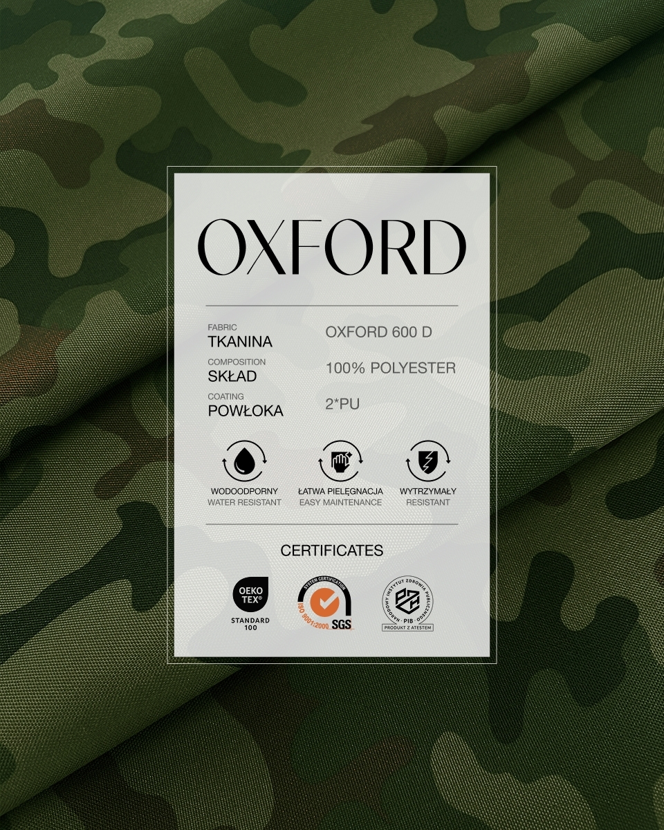 Tkanina wodoodporna Oxford 600D PU*2 (WZ93) moro