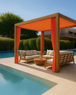 Wasserdichtes Oxford-Stoff 600D PU*2 (053) Orange