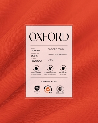 Водонепроницаемая полиэфирная ткань Oxford 600D PU*2 (053) оранжевый