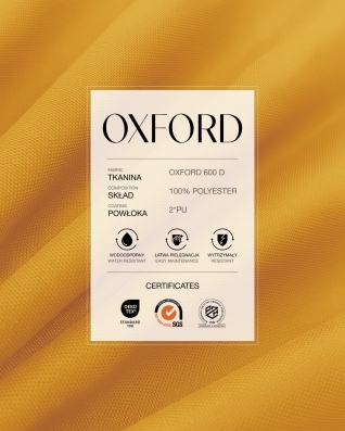 Tkanina wodoodporna Oxford 600D PU*2 (056) żółta