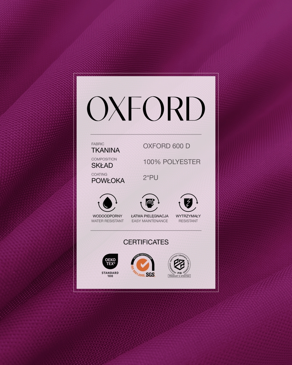 Waterproof Oxford Fabric 600D PU*2 (299) amaranth