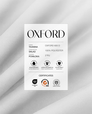Tkanina wodoodporna Oxford 600D PU*2 (501) biała