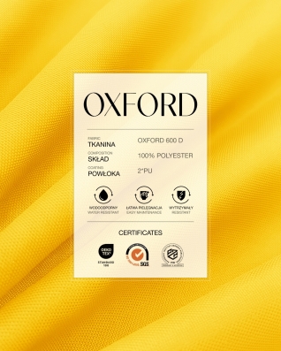 Водонепроницаемая полиэфирная ткань Oxford 600D PU*2 (506) желтый
