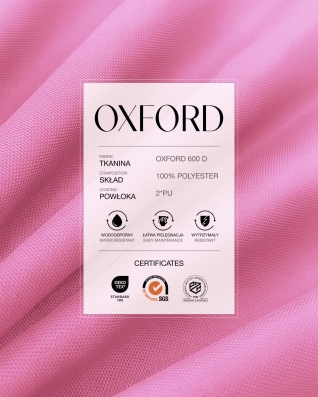 Wasserdichtes Oxford-Stoff 600D PU*2 (515) Rosa