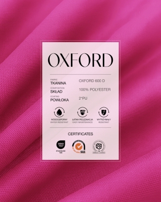 Waterproof Oxford Fabric 600D PU*2 (516) pink