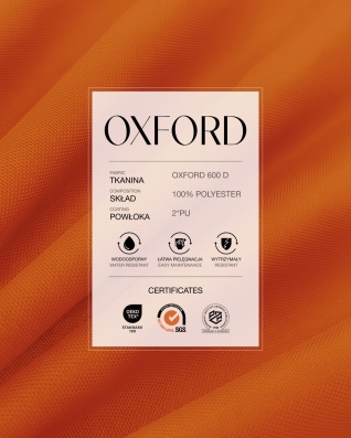 Wasserdichtes Oxford-Stoff 600D PU*2 (523) Orange