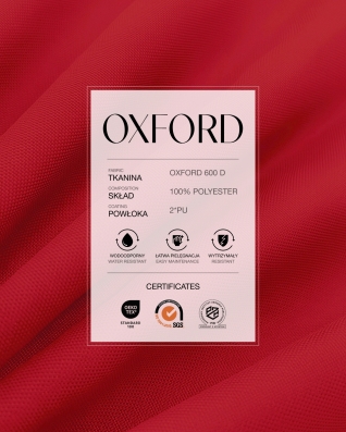 Wasserdichtes Oxford-Stoff 600D PU*2 (620) Rot