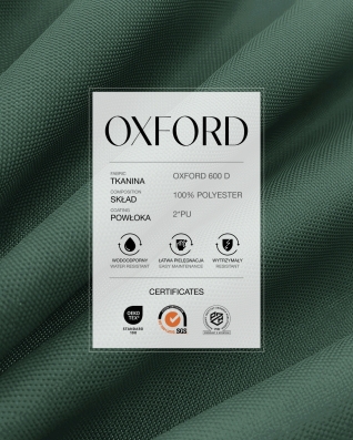Waterproof Oxford Fabric 600D PU*2 (182-2) dark grey