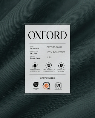 Водонепроницаемая полиэфирная ткань Oxford 600D PU*2 (156-2) темно-серая
