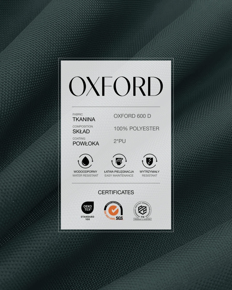 Водонепроницаемая полиэфирная ткань Oxford 600D PU*2 (156-2) темно-серая