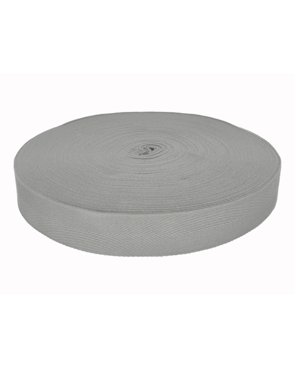 Herringbone twill tape 30 mm/0,8 mm grey (134)