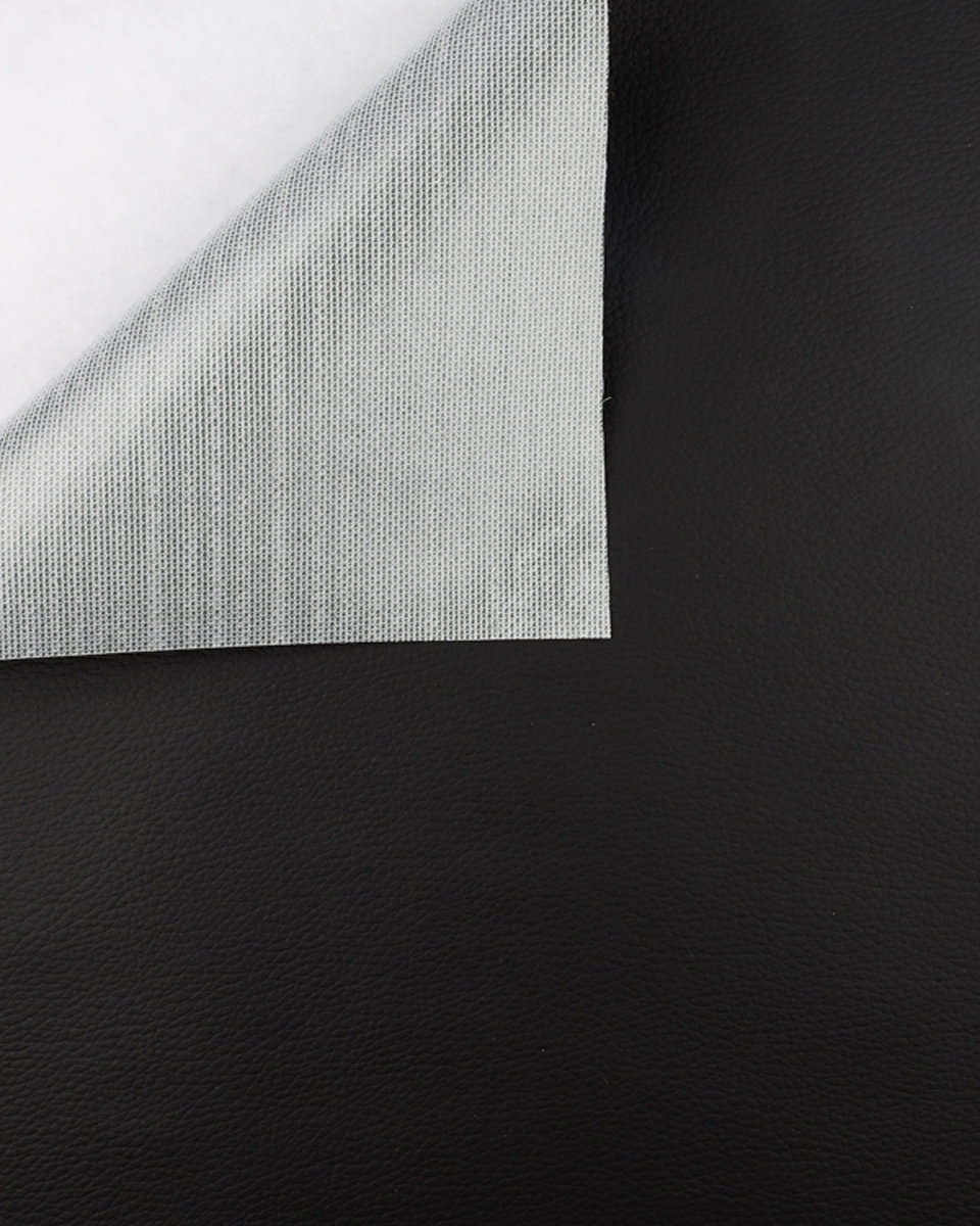 Imitation leather Bono with adhesive 580  black 148 cm
