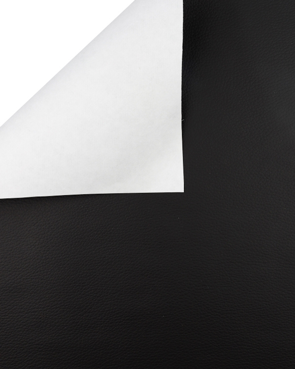 Imitation leather Bono with adhesive 580  black 148 cm