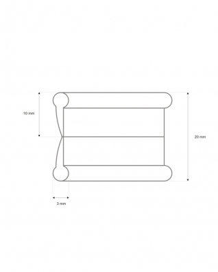 Binding tape 10 mm navy blue 500 mb
