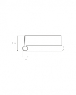 Binding tape 10 mm silver 500 mb