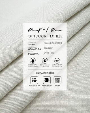 Waterproof Fabric PU*2 with UV coating - Aria Ivory  Cream