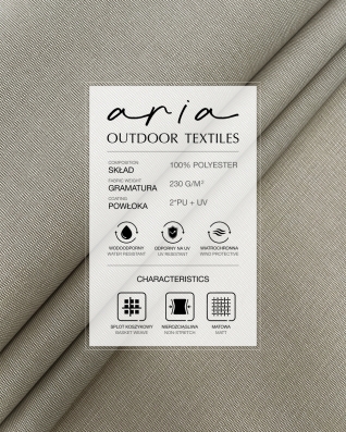 Wasserdichter Stoff PU*2 mit UV-Beschichtung - Aria   Wüstenbeige