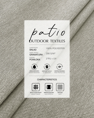 Waterproof Fabric PU*2 with UV coating - Patio Stone  Beige