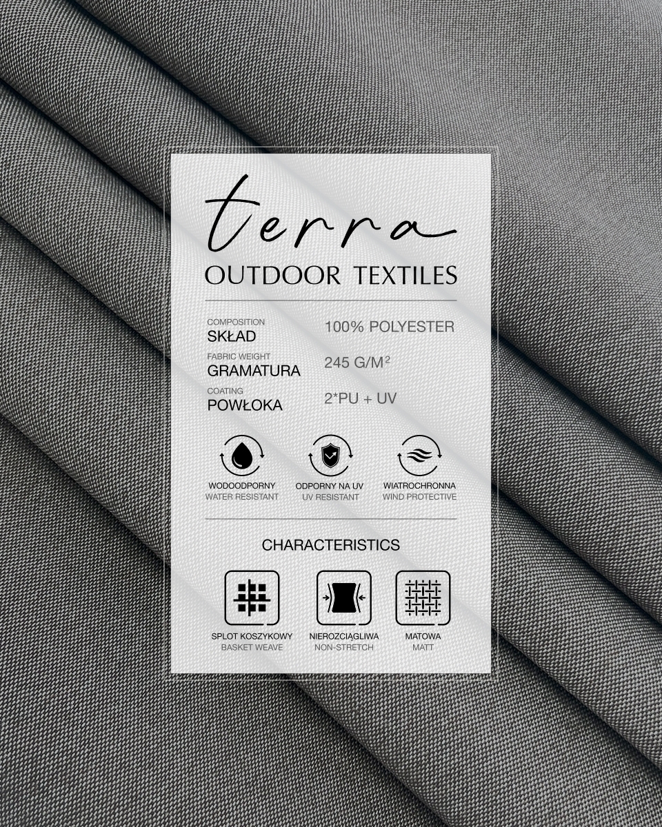 Waterproof Fabric PU*2 with UV coating - Terra Earth  Brown