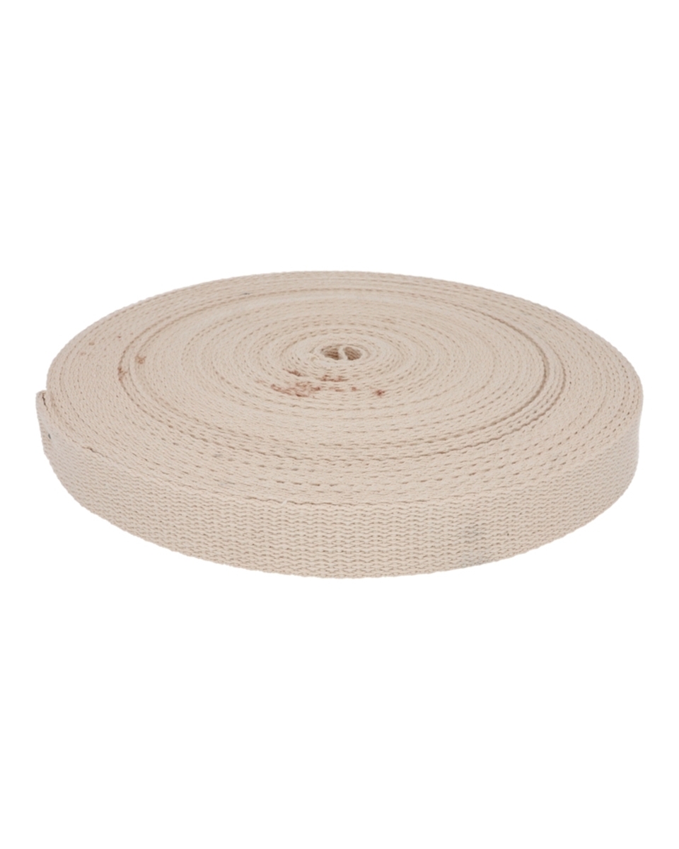 Taśma nośna bawełniana 25 mm / 1,8 mm ecru drugi gatunek