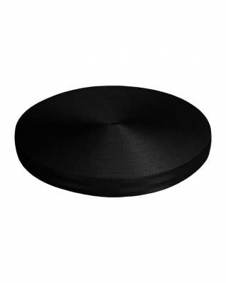 WEBBING 25 MM / 1,45 MM BLACK 580 PP 50 MB