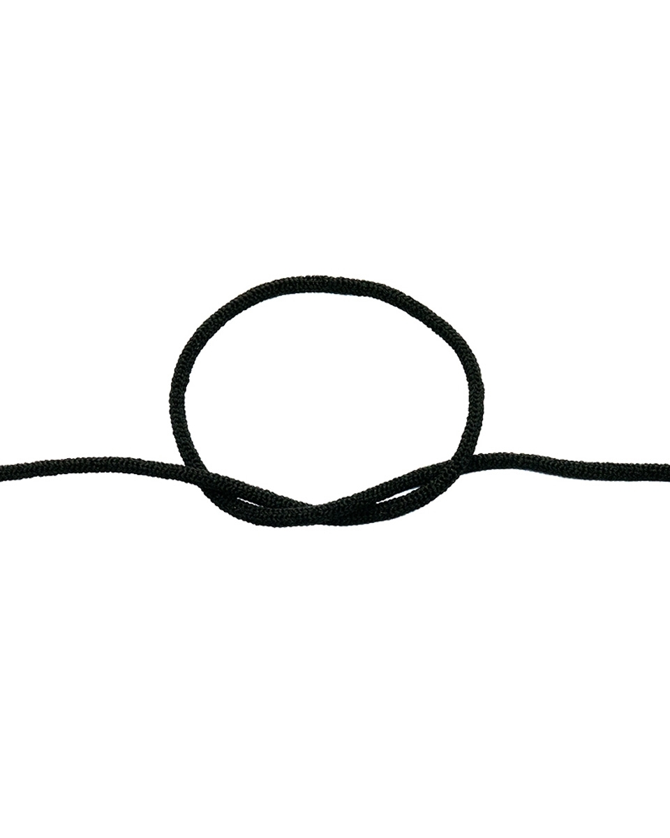GUMMIKORDEL 2 MM SCHWARZ 580    POLYESTER 2400 LM